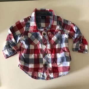 Red, White and Blue Baby Gap Button Down